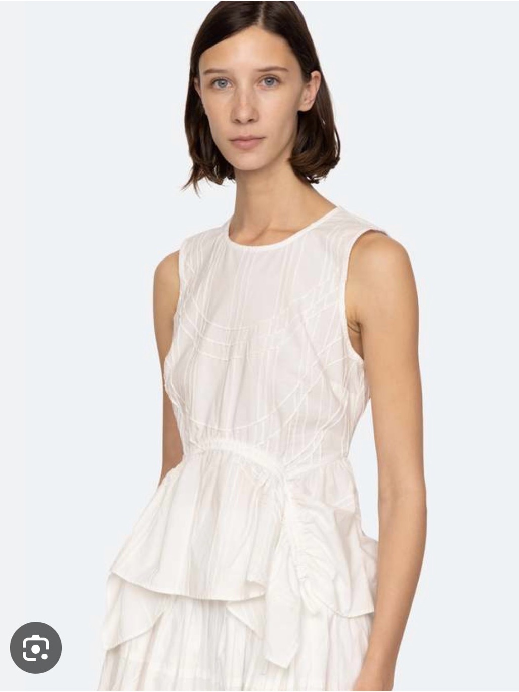 Sea New York White Camden Cotton Poplin Tank